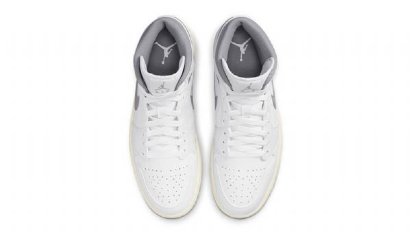 Nike Air Jordan 1 Mid Tops Kengät Naisille Valkoinen Harmaa