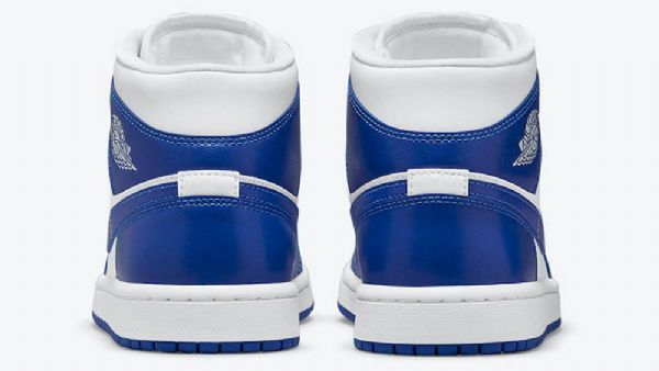 Nike Air Jordan 1 Mid Tops Kentucky Kengät Naisille Sininen Valkoinen