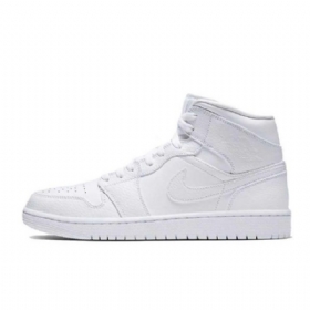 Nike Air Jordan 1 Mid Tops Kolmikengät Naisille Valkoinen
