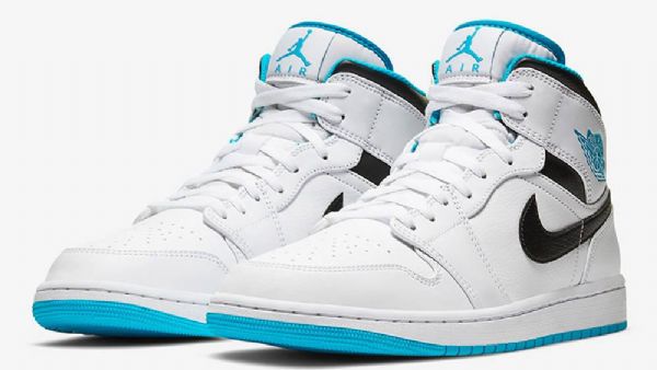 Nike Air Jordan 1 Mid Tops Laserkengät Naisille Siniset