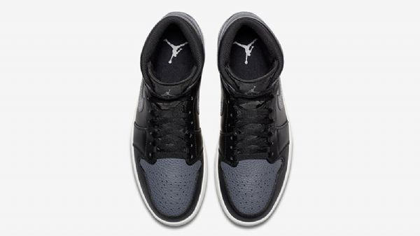 Nike Air Jordan 1 Mid Tops Nahkakengät Miehille Harmaa