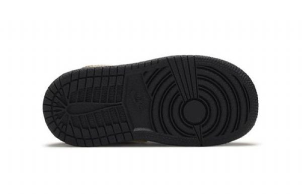 Nike Air Jordan 1 Mid Tops Patent Td Kengät Lapsille Musta Kulta