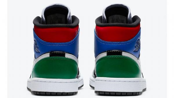 Nike Air Jordan 1 Mid Tops Patenttikengät Miehille Moniväriset