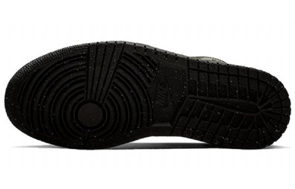 Nike Air Jordan 1 Mid Tops Patenttiretro-koripallokengät Naisille Mustat