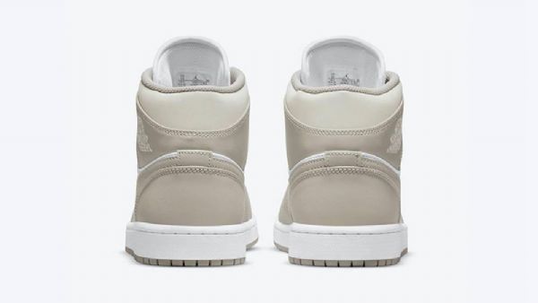 Nike Air Jordan 1 Mid Tops Pellavakengät Miehille Oliivinvihreä Valkoinen