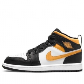 Nike Air Jordan 1 Mid Tops Ps Retro Koripallokengät Miehille Musta Kulta