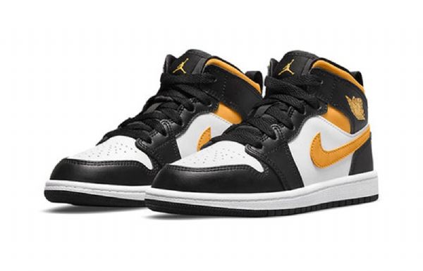Nike Air Jordan 1 Mid Tops Ps Retro Koripallokengät Miehille Musta Kulta
