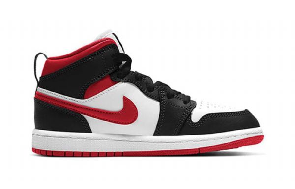 Nike Air Jordan 1 Mid Tops Ps Retro Koripallokengät Miehille Musta Punainen