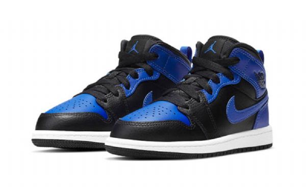 Nike Air Jordan 1 Mid Tops Ps Retro Koripallokengät Miehille Musta Sininen