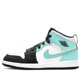 Nike Air Jordan 1 Mid Tops Ps Retro Koripallokengät Miehille Musta Turkoosi