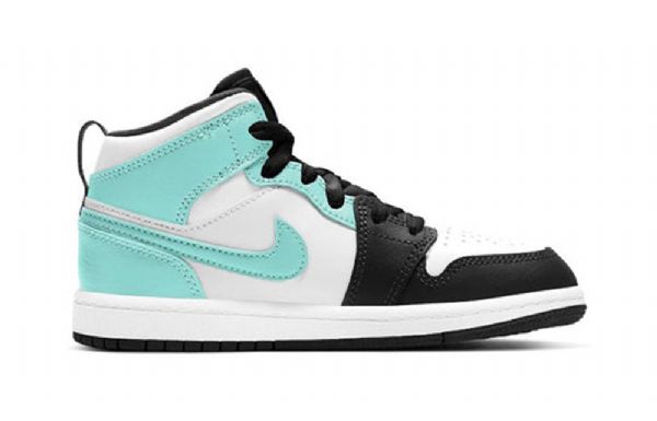 Nike Air Jordan 1 Mid Tops Ps Retro Koripallokengät Miehille Musta Turkoosi