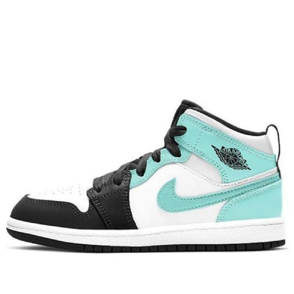 Nike Air Jordan 1 Mid Tops Ps Retro Koripallokengät Miehille Musta Turkoosi