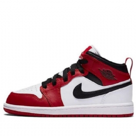 Nike Air Jordan 1 Mid Tops Ps Retro Koripallokengät Miehille Punainen Valkoinen