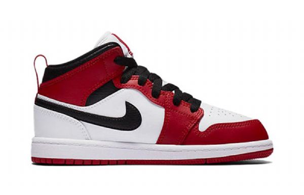 Nike Air Jordan 1 Mid Tops Ps Retro Koripallokengät Miehille Punainen Valkoinen