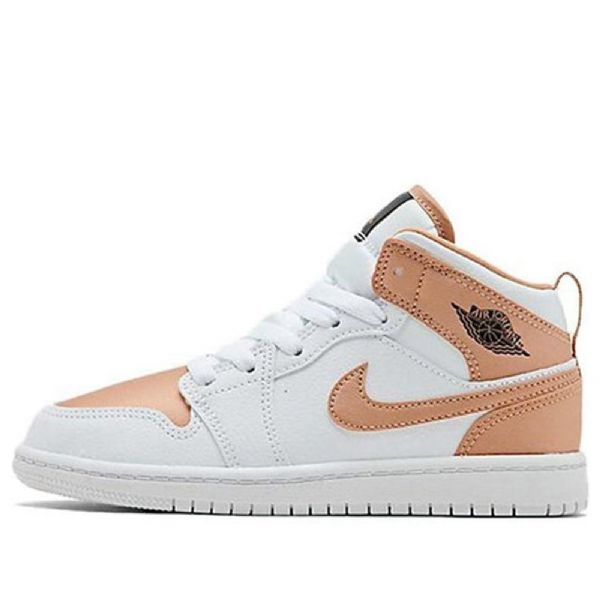 Nike Air Jordan 1 Mid Tops Ps Retro Koripallokengät Miehille Valkoinen Pinkki Kulta