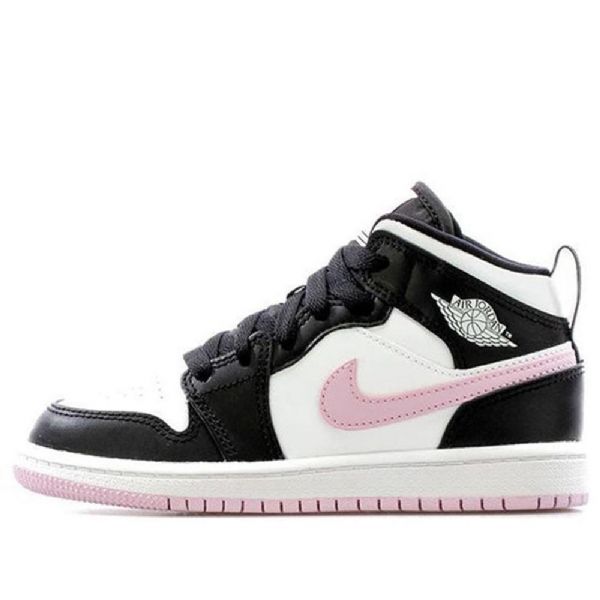 Nike Air Jordan 1 Mid Tops Ps Retro Koripallokengät Miehille Valkoinen Vaaleanpunainen