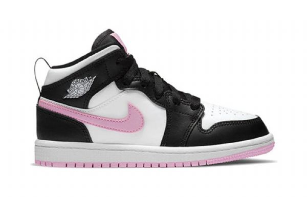 Nike Air Jordan 1 Mid Tops Ps Retro Koripallokengät Miehille Valkoinen Vaaleanpunainen
