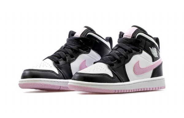 Nike Air Jordan 1 Mid Tops Ps Retro Koripallokengät Miehille Valkoinen Vaaleanpunainen