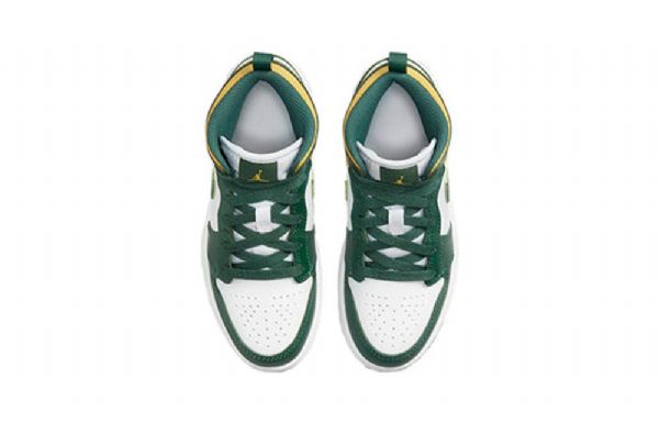 Nike Air Jordan 1 Mid Tops Ps Retro Koripallokengät Miehille Vihreä Musta