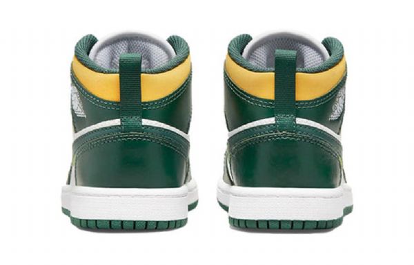 Nike Air Jordan 1 Mid Tops Ps Retro Koripallokengät Miehille Vihreä Musta