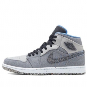 Nike Air Jordan 1 Mid Tops Retro Koripallokengät Miehille Harmaa Sininen