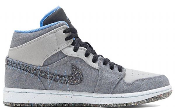 Nike Air Jordan 1 Mid Tops Retro Koripallokengät Miehille Harmaa Sininen