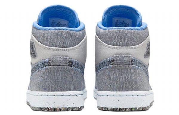 Nike Air Jordan 1 Mid Tops Retro Koripallokengät Miehille Harmaa Sininen
