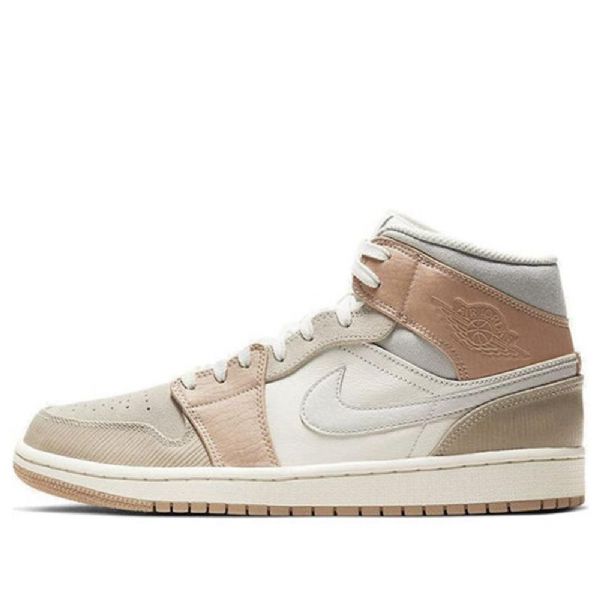 Nike Air Jordan 1 Mid Tops Retro Koripallokengät Miehille Khaki