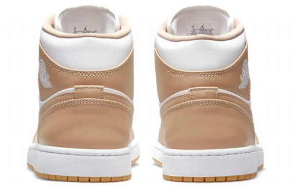 Nike Air Jordan 1 Mid Tops Retro Koripallokengät Miehille Khaki Valkoinen