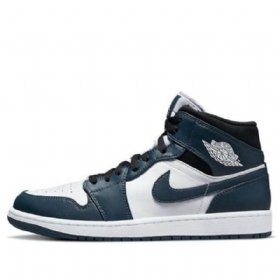 Nike Air Jordan 1 Mid Tops Retro Koripallokengät Miehille Laivastonsininen