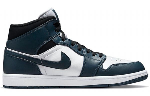 Nike Air Jordan 1 Mid Tops Retro Koripallokengät Miehille Laivastonsininen