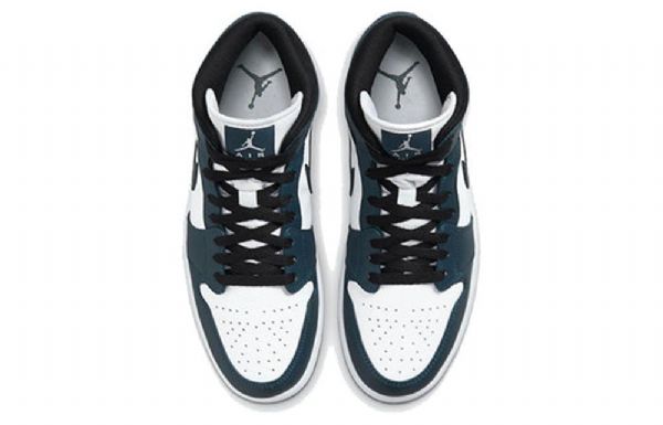 Nike Air Jordan 1 Mid Tops Retro Koripallokengät Miehille Laivastonsininen