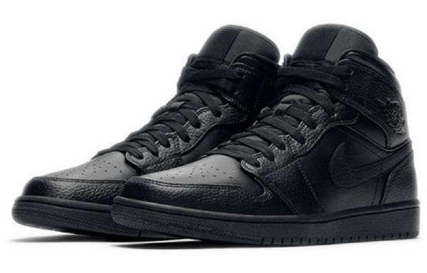 Nike Air Jordan 1 Mid Tops Retro Koripallokengät Miehille Musta