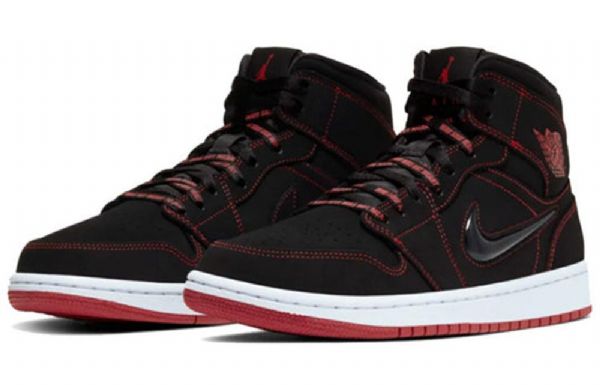Nike Air Jordan 1 Mid Tops Retro Koripallokengät Miehille Musta