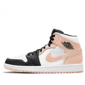 Nike Air Jordan 1 Mid Tops Retro Koripallokengät Miehille Musta Coral