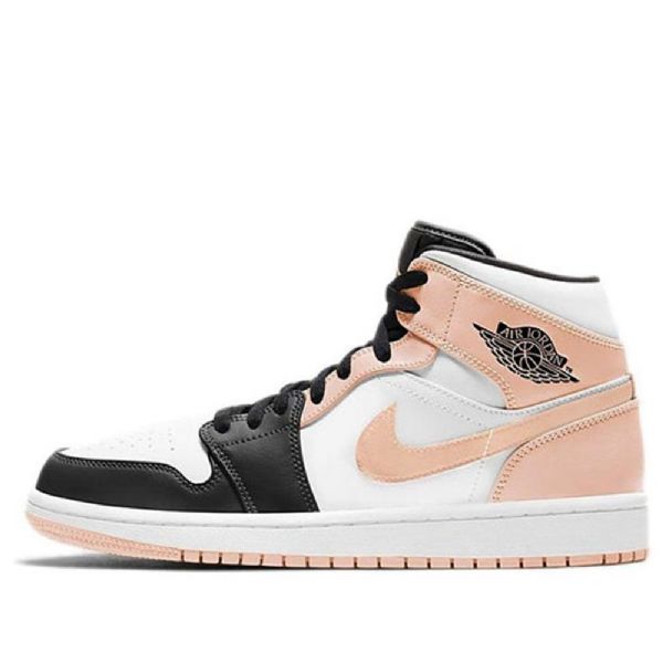 Nike Air Jordan 1 Mid Tops Retro Koripallokengät Miehille Musta Coral