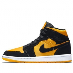 Nike Air Jordan 1 Mid Tops Retro Koripallokengät Miehille Musta Kulta