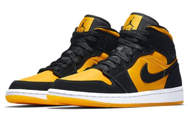Nike Air Jordan 1 Mid Tops Retro Koripallokengät Miehille Musta Kulta