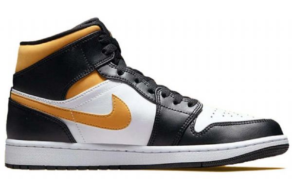 Nike Air Jordan 1 Mid Tops Retro Koripallokengät Miehille Musta Kulta