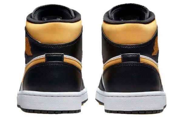 Nike Air Jordan 1 Mid Tops Retro Koripallokengät Miehille Musta Kulta