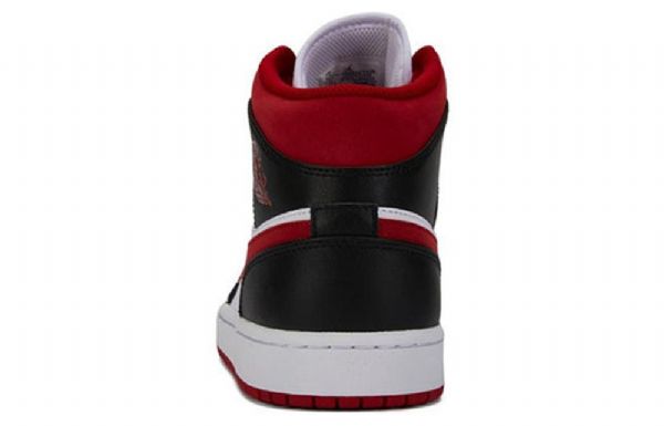 Nike Air Jordan 1 Mid Tops Retro Koripallokengät Miehille Musta Punainen