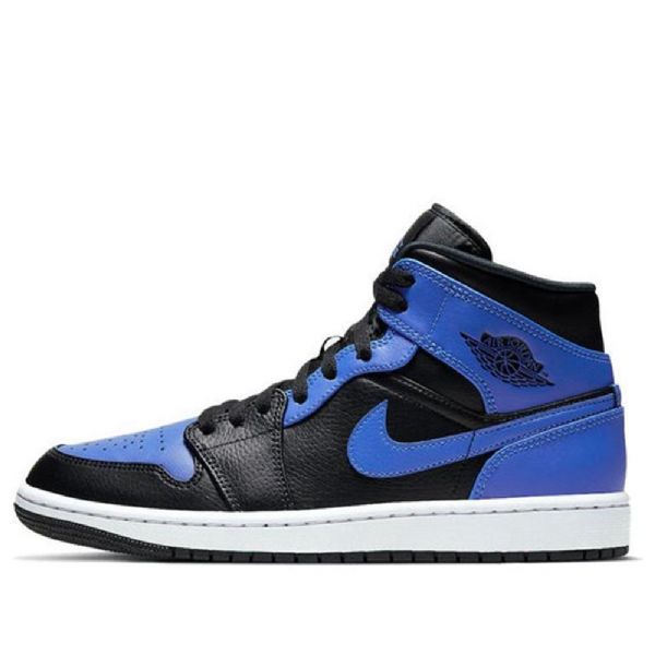 Nike Air Jordan 1 Mid Tops Retro Koripallokengät Miehille Musta Sininen