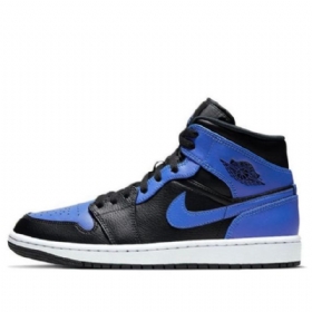 Nike Air Jordan 1 Mid Tops Retro Koripallokengät Miehille Musta Sininen