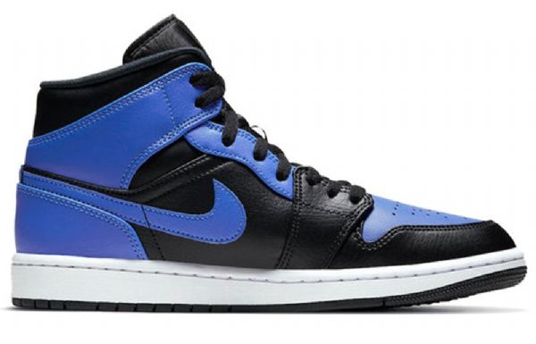 Nike Air Jordan 1 Mid Tops Retro Koripallokengät Miehille Musta Sininen