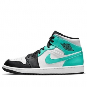 Nike Air Jordan 1 Mid Tops Retro Koripallokengät Miehille Musta Turkoosi