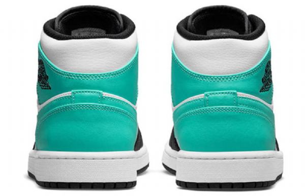 Nike Air Jordan 1 Mid Tops Retro Koripallokengät Miehille Musta Turkoosi