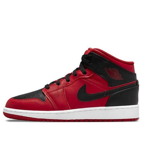 Nike Air Jordan 1 Mid Tops Retro Koripallokengät Miehille Punainen Musta