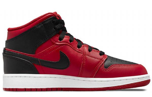 Nike Air Jordan 1 Mid Tops Retro Koripallokengät Miehille Punainen Musta
