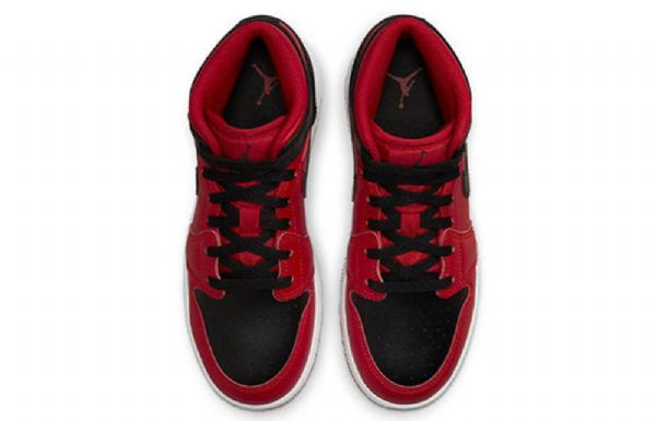 Nike Air Jordan 1 Mid Tops Retro Koripallokengät Miehille Punainen Musta