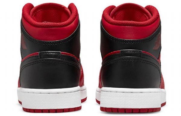 Nike Air Jordan 1 Mid Tops Retro Koripallokengät Miehille Punainen Musta